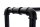 Kaminholzständer Forks 30x60x150 schwarz