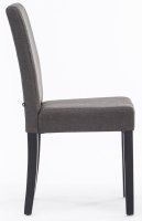 2er Set Esszimmerstuhl Ina Stoff schwarz dunkelgrau